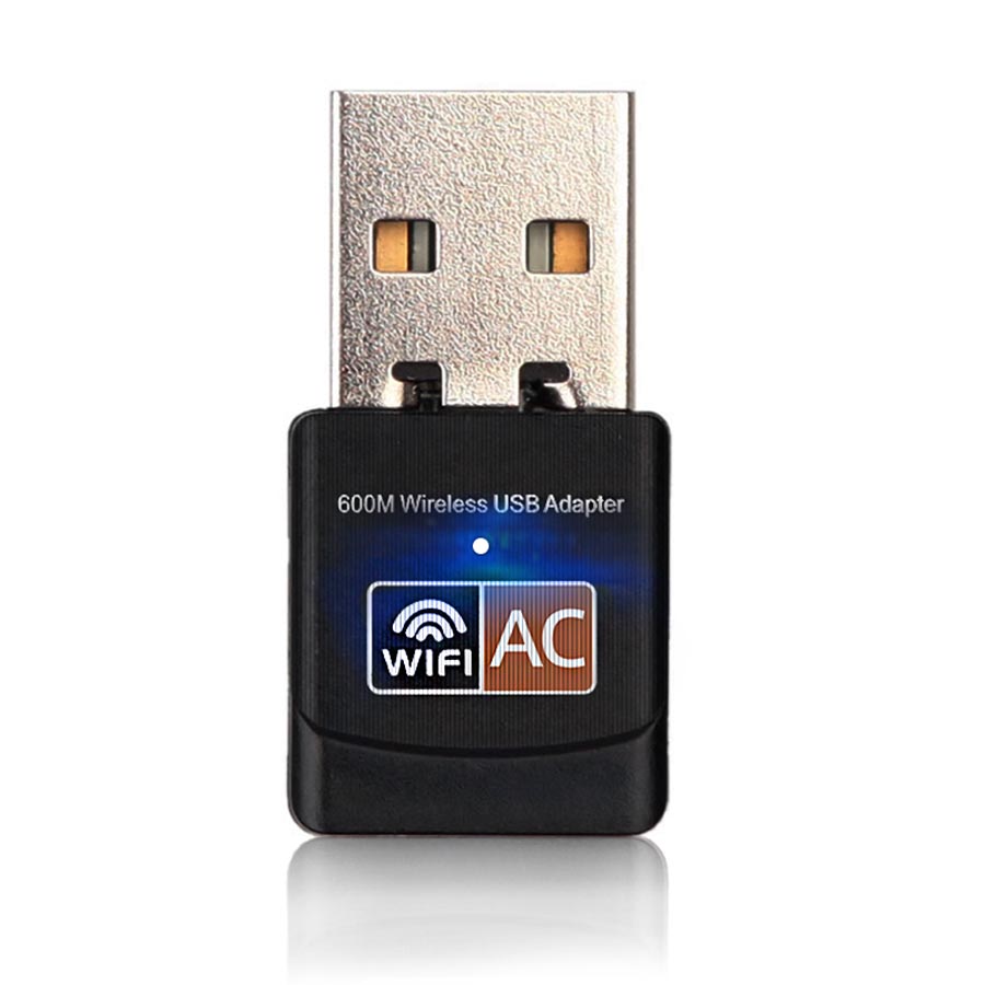 Mini 600Mbps Dual Band 2.4G / 5GHz Wireless Network Card Lan 600M USB WiFi Adapter Ethernet Receiver