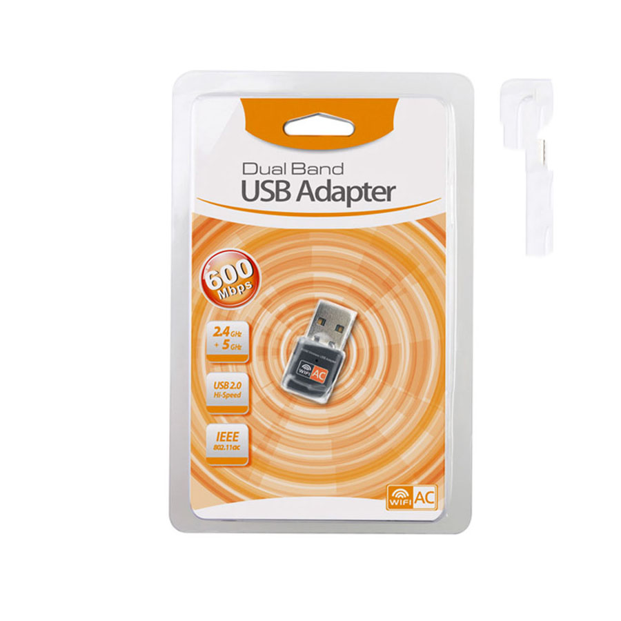 Mini 600Mbps Dual Band 2.4G / 5GHz Wireless Network Card Lan 600M USB WiFi Adapter Ethernet Receiver