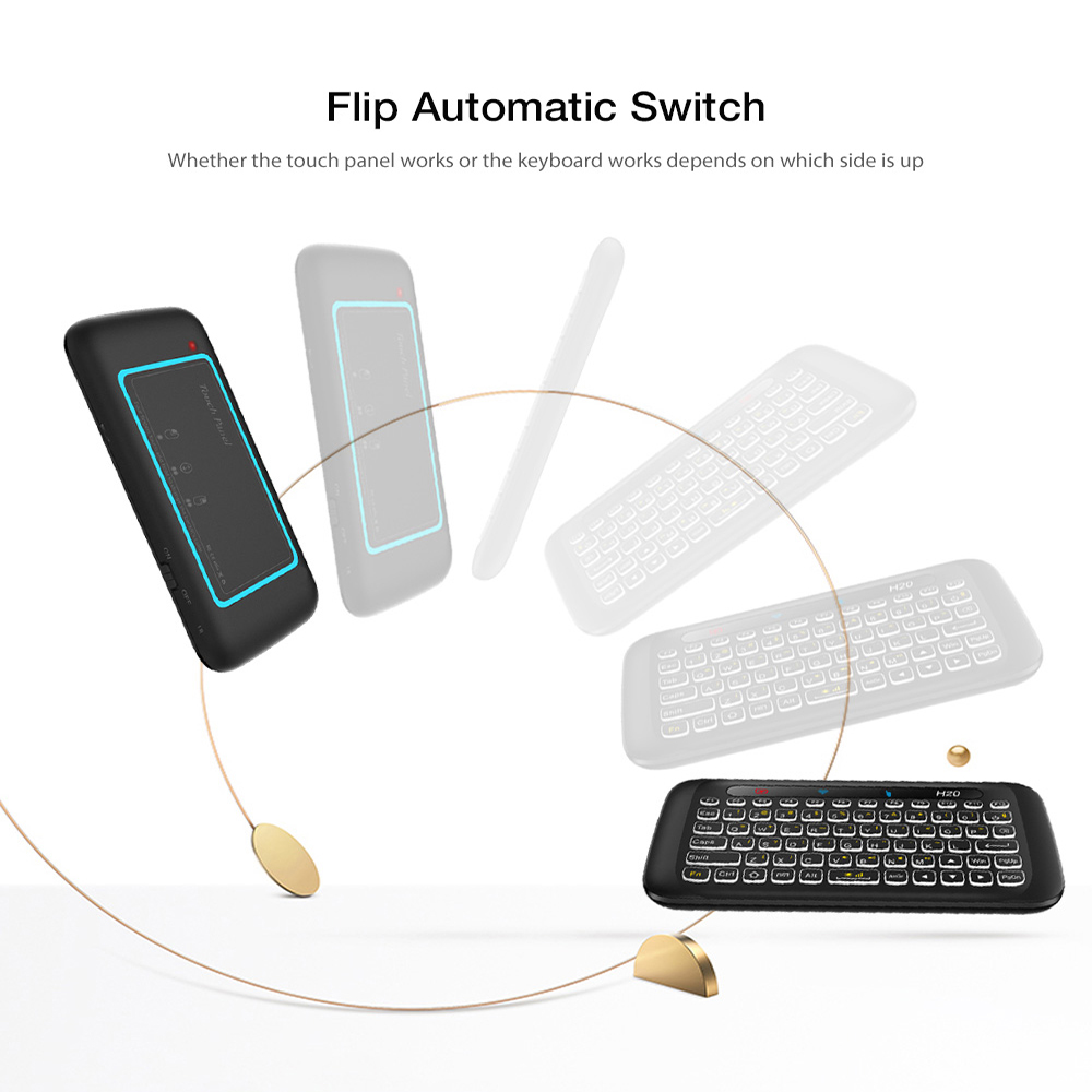 2.4G Wireless Mini Keyboard Touchpad Backlight IR Learning With Long StandBy For PC Xbox PS4 TV Box
