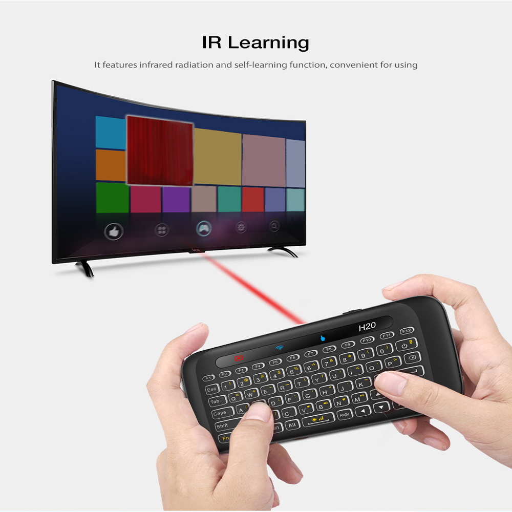 2.4G Wireless Mini Keyboard Touchpad Backlight IR Learning With Long StandBy For PC Xbox PS4 TV Box