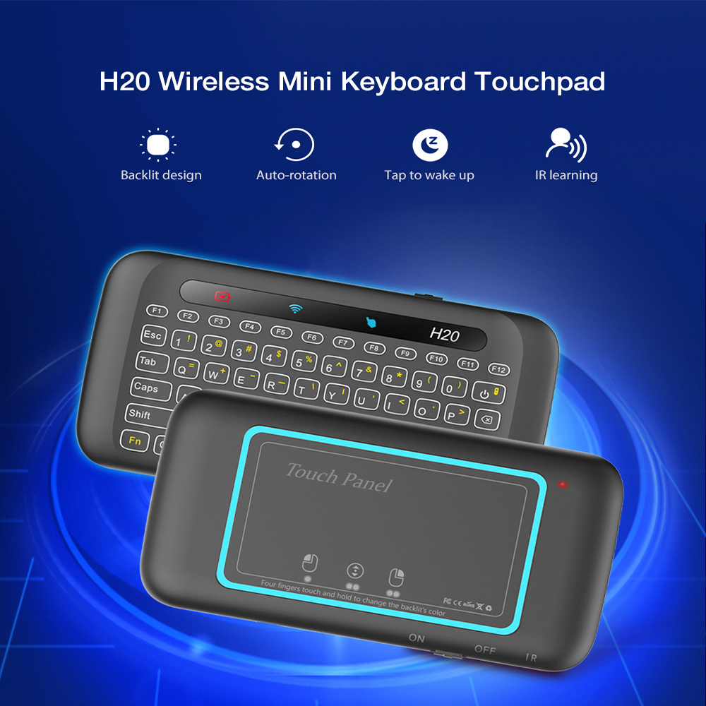2.4G Wireless Mini Keyboard Touchpad Backlight IR Learning With Long StandBy For PC Xbox PS4 TV Box