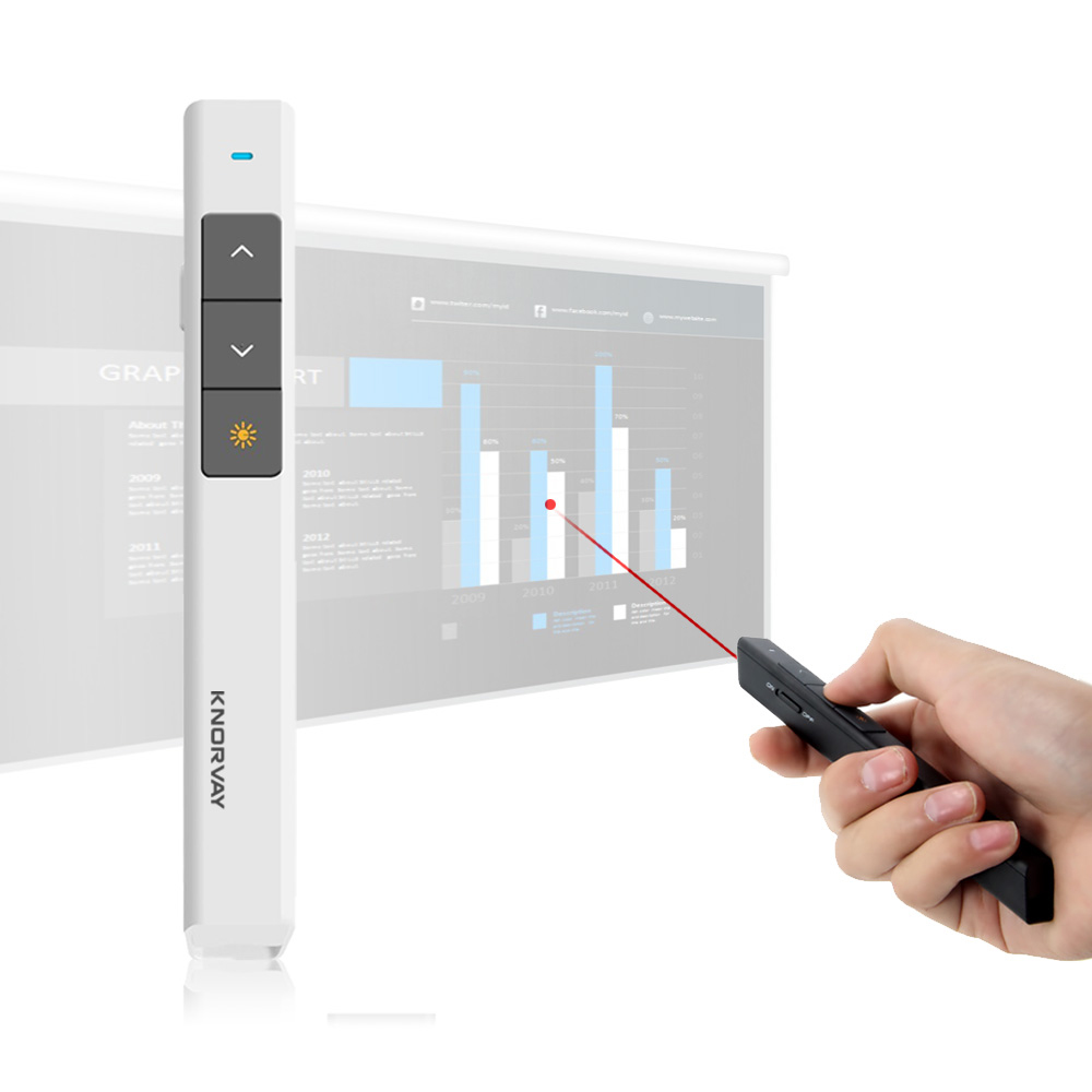 2.4GHz Wireless Presenter Pen USB Remote Control Powerpoint Presenter Clicker PPT Pointer Laser Pen