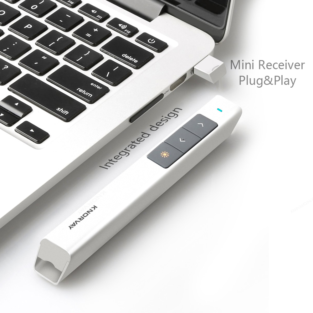 2.4GHz Wireless Presenter Pen USB Remote Control Powerpoint Presenter Clicker PPT Pointer Laser Pen