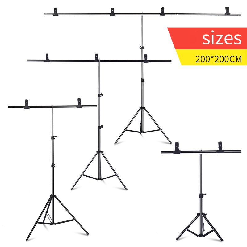 2X2M T-shaped background frame Photography Backdrop Support Stand System Metal for photo studio