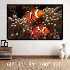 60"/72"/84"/100"/120" Portable Projector Screen 16:9 For Hometheater Theater Cinema Movies Party