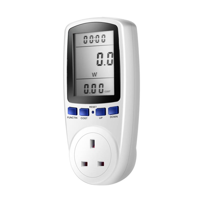UK Plug Energy Meter Voltage Wattage Current Monitor Watt Checker Saving Power Socket Analyzer