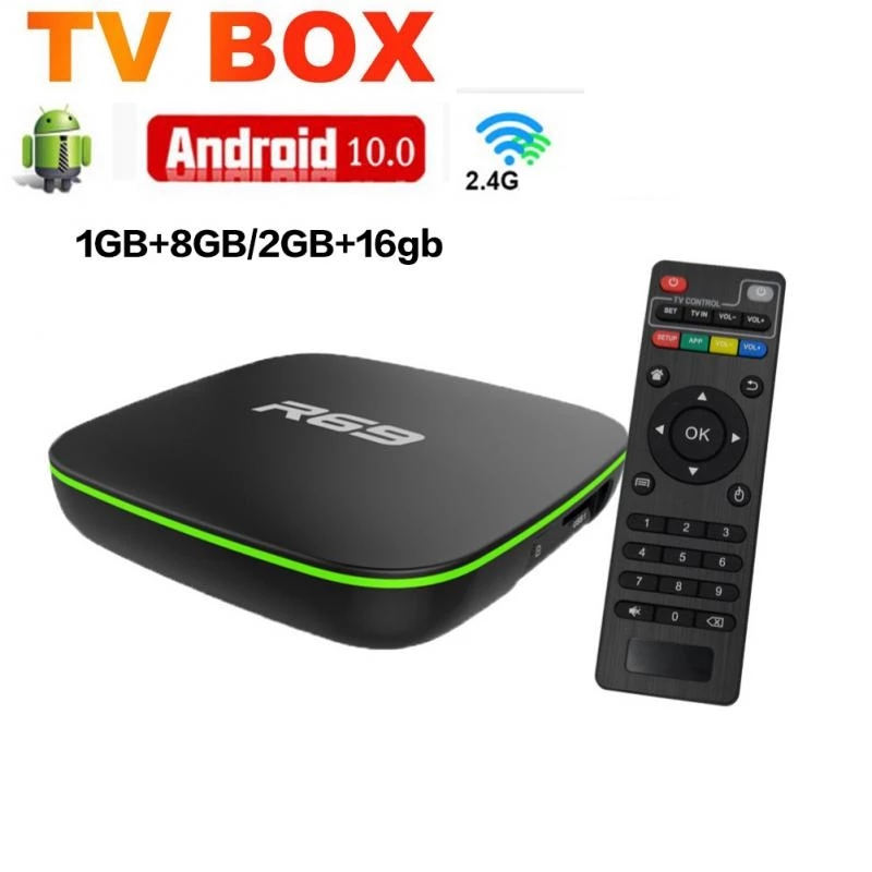 R69 Smart TV Box Android 10 4K Hd Youtube Google Play 2.4G Wifi Quad-Core Receiver Media Player HDR 2GB+16GB Tv Box