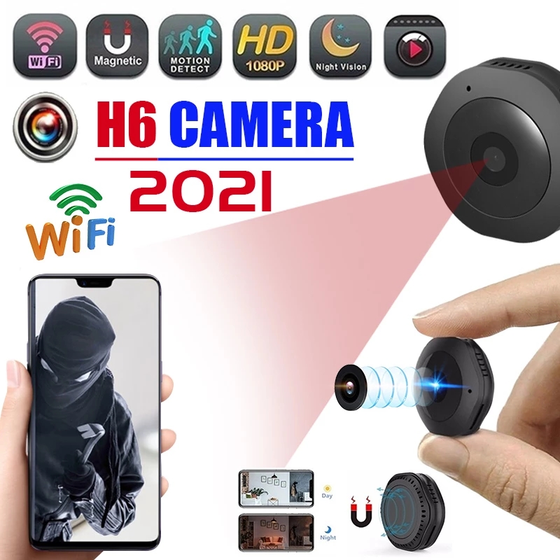 2021 Newest HD 1080P H6 WiFi / DV Mini Camera IR Night Motion Detection Micro Camcorder Home Security Surveillance Wireless Cam