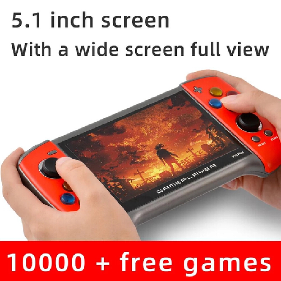 NEW X19PLUS Retro Game Handheld Console 5.1-inch HD Screen Hand-held Gaming Player For Gift 5V/1A Portable Mini Game Player