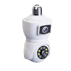 Dual Lens E27 Lamp Head Socket Full Color PTZ IP Dome Camera Surveillance Security Camera IP Camera Detection CCTV