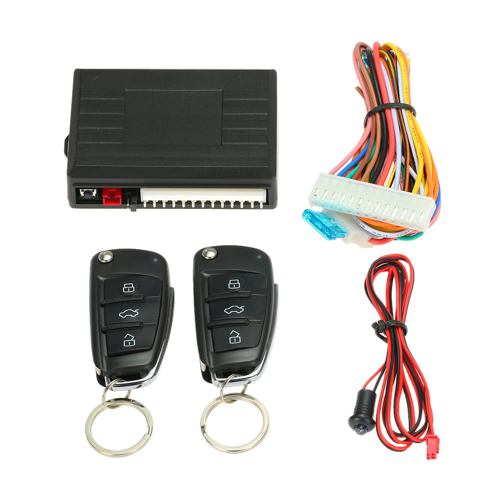 Universal Car Door Lock Keyless Entry System with Trunk Release Button Remote Central Locking Kit