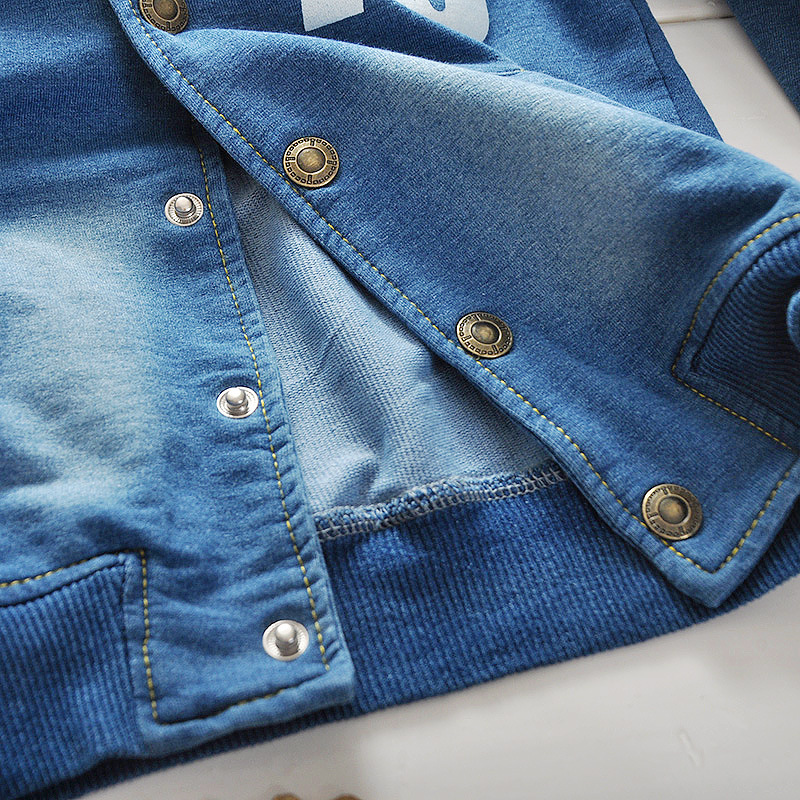 High quality boys clothing sets denim suit baby boy 2 pcs Sets Kids autumn casual clothes suit