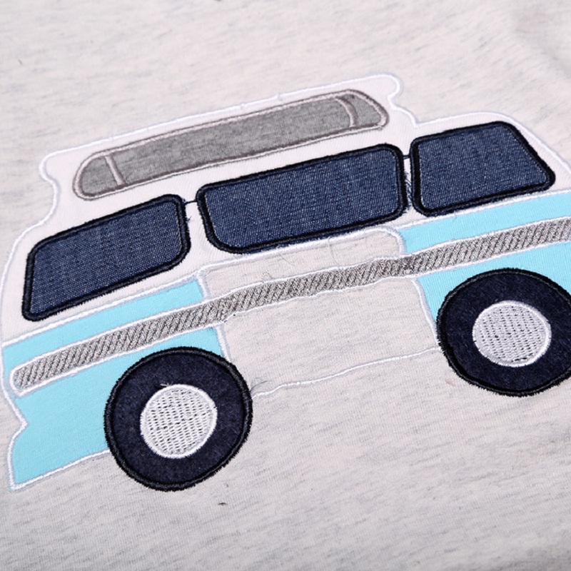 2021 High quality denim car costume cartoon boy costume boy clothes suit kids car long sleeved shirt   denim trousers