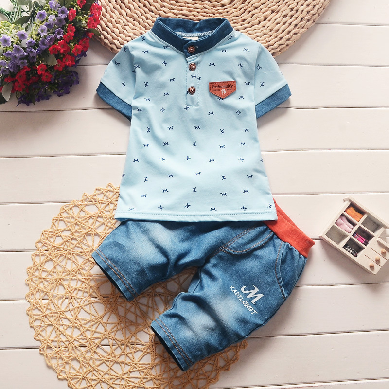 High quality Children Boys Clothing Sets Top   shorts Summer Set Toddler Kids Tracksuit Clothes Sport suit Set