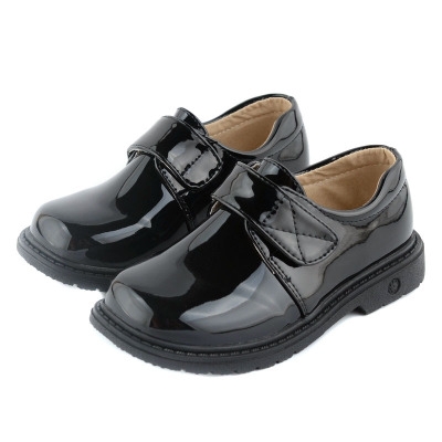 High quality Boys Leather Shoes Black Children Shoes Leather Shoes For Kids Baby Rubber Pattern chaussure enfant