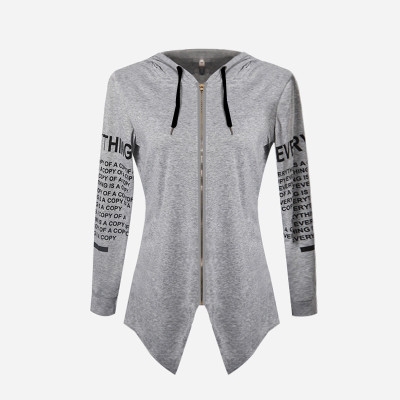 High quality Autumn Jackets Women Long-Sleeved Hooded Hoodies Casual Letter Harajuku Coat
