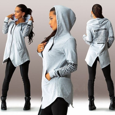 High quality Autumn Jackets Women Long-Sleeved Hooded Hoodies Casual Letter Harajuku Coat