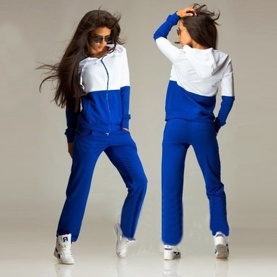 Patchwork Zipper Top And Pants Plus size Tracksuit Women Hoodies Sweatshirts Casual Warm Sweat Suit