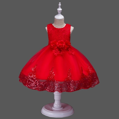 High quality Kids Dress for Girls Wedding Tulle Lace Long Girl Dress Elegant Princess Party Pageant Formal Gown