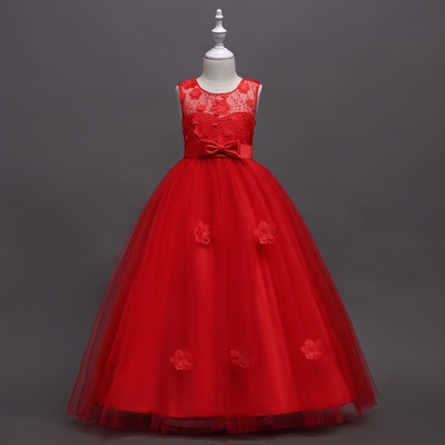 2021 High quality New Princess Wedding Flower Girl Evening Dresses Piano Performance Long Formal Pageant Vestido