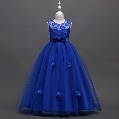 2021 High quality New Princess Wedding Flower Girl Evening Dresses Piano Performance Long Formal Pageant Vestido