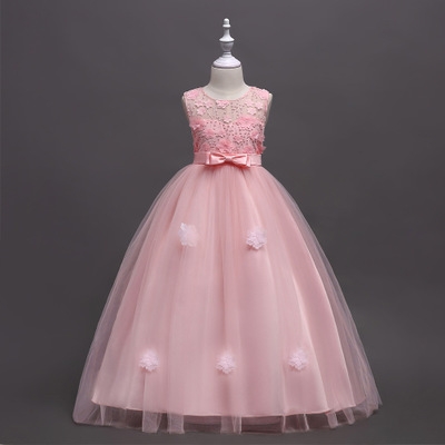 2021 High quality New Princess Wedding Flower Girl Evening Dresses Piano Performance Long Formal Pageant Vestido