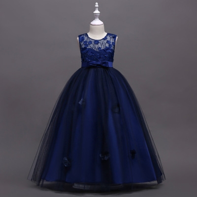 2021 High quality New Princess Wedding Flower Girl Evening Dresses Piano Performance Long Formal Pageant Vestido