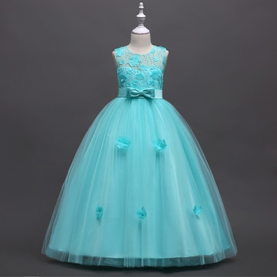 2021 High quality New Princess Wedding Flower Girl Evening Dresses Piano Performance Long Formal Pageant Vestido