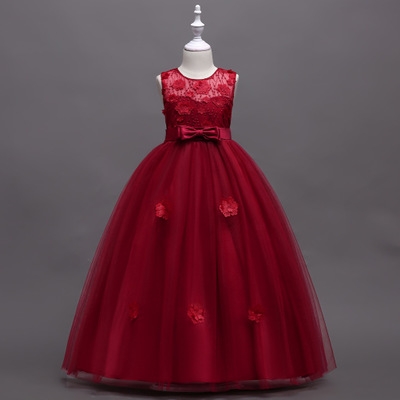 2021 High quality New Princess Wedding Flower Girl Evening Dresses Piano Performance Long Formal Pageant Vestido
