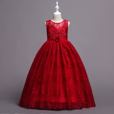 2021 High quality Elegant Flower Girl Wedding Dress Summer Girls Princess Dress Christmas Kids Party Dress For Girl