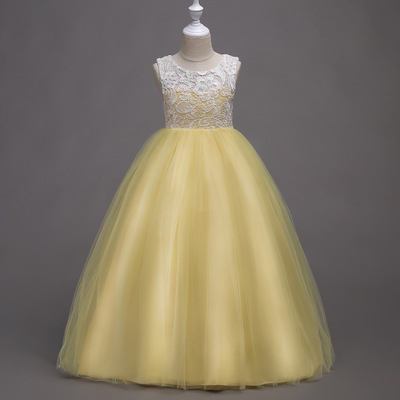 2021 High quality Summer Kids Dresses For Girls Wedding Dress Teenagers Embroider Party Long Dress For Girls Costumes