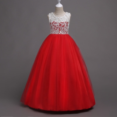 2021 High quality Summer Kids Dresses For Girls Wedding Dress Teenagers Embroider Party Long Dress For Girls Costumes