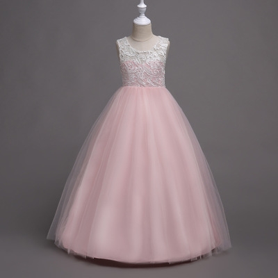 2021 High quality Summer Kids Dresses For Girls Wedding Dress Teenagers Embroider Party Long Dress For Girls Costumes