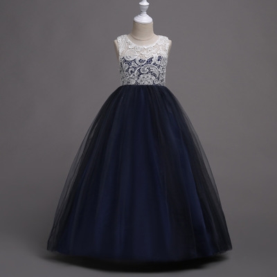 2021 High quality Summer Kids Dresses For Girls Wedding Dress Teenagers Embroider Party Long Dress For Girls Costumes