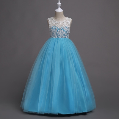 2021 High quality Summer Kids Dresses For Girls Wedding Dress Teenagers Embroider Party Long Dress For Girls Costumes