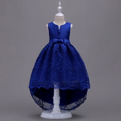 2021 High quality Girls Dress Summer Wedding Dress Red Lace Princess Party Dresses Girl Clothes Kids Vestido