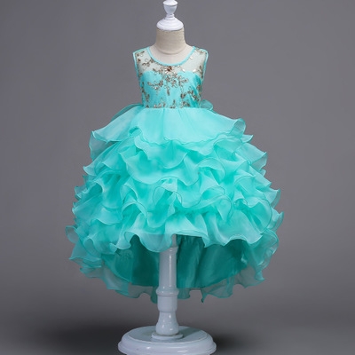 High quality Girl Princess Costume Dresses Girl Party Stripe Tulle Kids Children Prom Gown Vestido Formal Dress