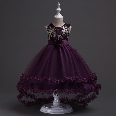 High quality Summer Kids Formal Dress For Girls Clothes Flower Pageant Birthday Party Princess Dress Girl Clothes