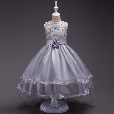High quality Summer Kids Formal Dress For Girls Clothes Flower Pageant Birthday Party Princess Dress Girl Clothes