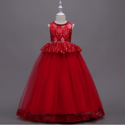 2021 High quality Summer Flower Girl Dress Princess Dresses for Girls Wedding Party Vestidos Infantis Girls Clothes
