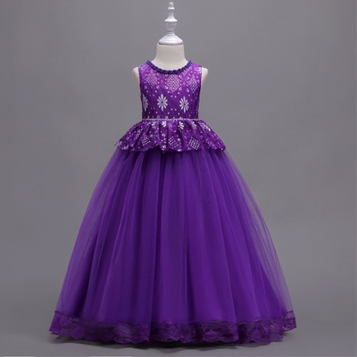 2021 High quality Summer Flower Girl Dress Princess Dresses for Girls Wedding Party Vestidos Infantis Girls Clothes