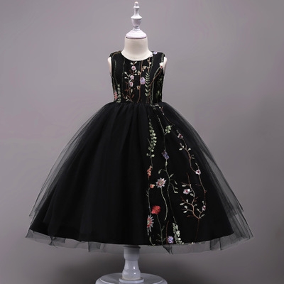 2021 High quality Baby Girls Flower bowknot Wedding Party Gown Children Tutu Dress girls Princess dress kids clothes