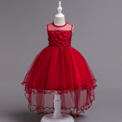 2021 High quality Summer Trumpet Children Dresses For Girls Princess Kids Fomal Princess Dress Party Wedding Dress