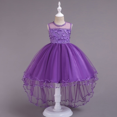 2021 High quality Summer Trumpet Children Dresses For Girls Princess Kids Fomal Princess Dress Party Wedding Dress