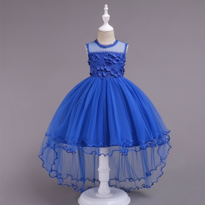 2021 High quality Summer Trumpet Children Dresses For Girls Princess Kids Fomal Princess Dress Party Wedding Dress