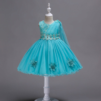 High quality Kids Petals Dress Children Wedding Outfits Elegant Dress for Girl Vestido Party Prom Gown Princess