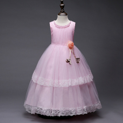 2021 High quality Appliques Diamond Flower Girl Dresses Kids Evening Gowns For Wedding First Communion Dresses