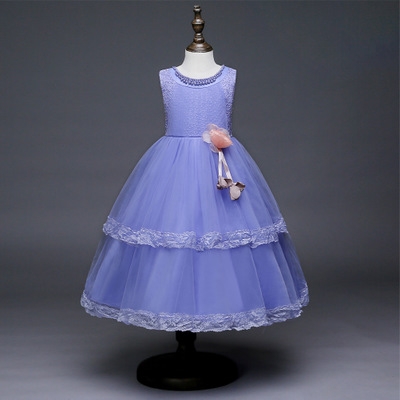 2021 High quality Appliques Diamond Flower Girl Dresses Kids Evening Gowns For Wedding First Communion Dresses