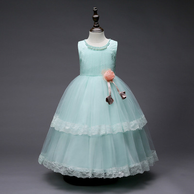 2021 High quality Appliques Diamond Flower Girl Dresses Kids Evening Gowns For Wedding First Communion Dresses