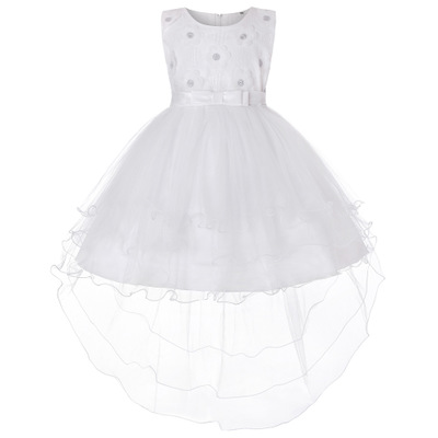 2021 High quality Baby Girls Flower Dresses Elegant Tulle Lace Dress Formal Cake Tutu Birthday Party Princess Dress
